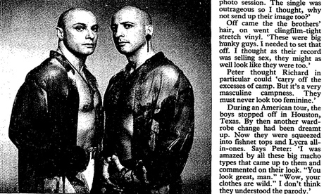 Fashion archive, 16 August 1992: All het up by Right Said Fred's male camp