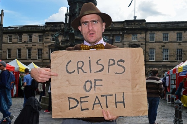 Crisps of death on the Royal Mile.