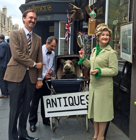 What a boar. The cast of Faulty Towers: The Dining Experience.