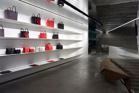 Handbags at Victoria Beckham’s shop.