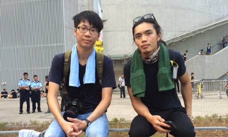 Lee Hokfun, left, and Chan Chunyin are students who are taking part in the pro-democracy protests.