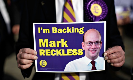Ukip placard backing Mark Reckless
