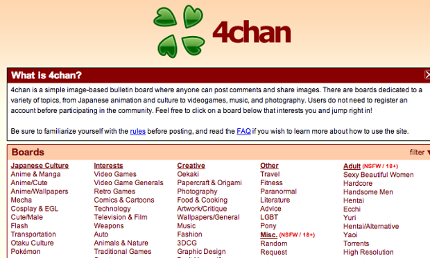 4chan Website Introduces Copyright Mechanism After Celebrity Hacking