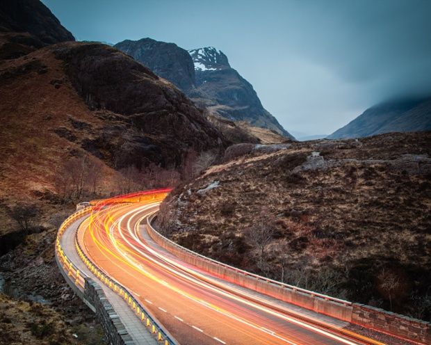 Glen Coe at dusk
