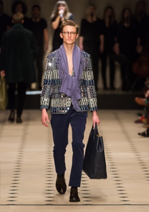 A model on the Burberry Prorsum catwalk
