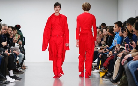 Models on the Craig Green catwalk