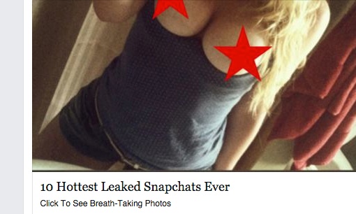 Facebook Users Warned Not To Click On Hottest Leaked Snapchats Links 