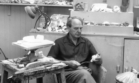 Henry Moore at work in 1953