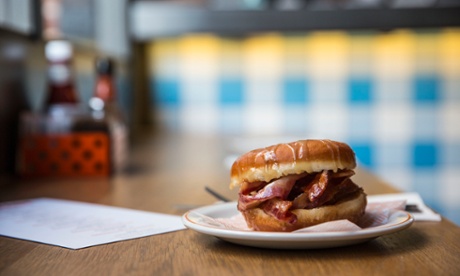 Work of art? Crispy bacon, maple syrup and doughnut, the doughnut buttie at Bird.