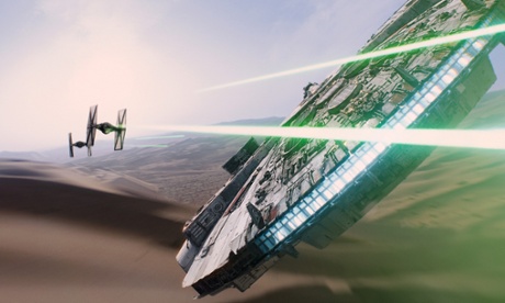 The Millenium Falcon and Tie Fighters