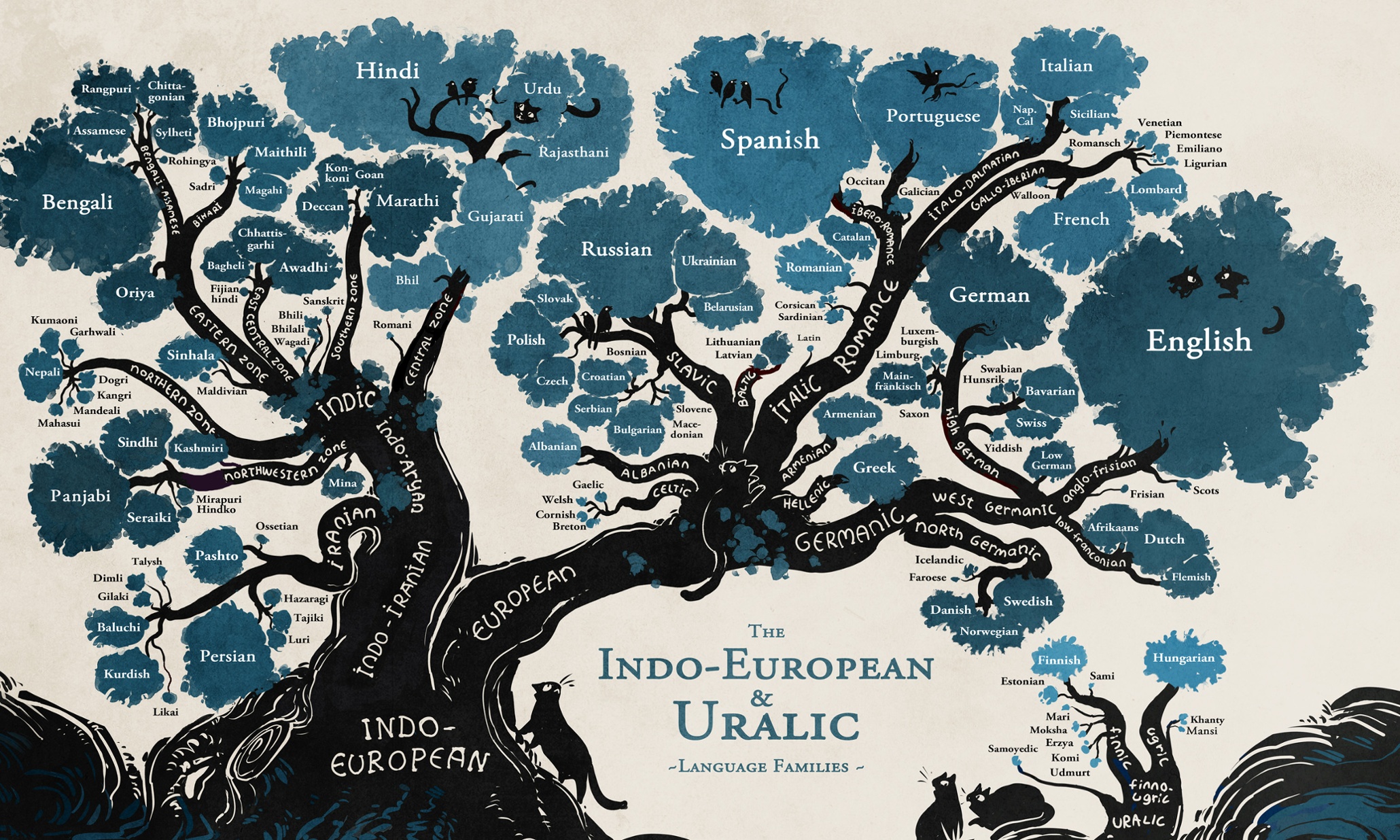 A Language Family Tree In Pictures Education The Guardian