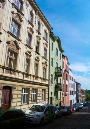 'Crammed with Art Nouveau and neo-classical buildings, some in need of love more than others': the colourful Vršovice neighbourhood.