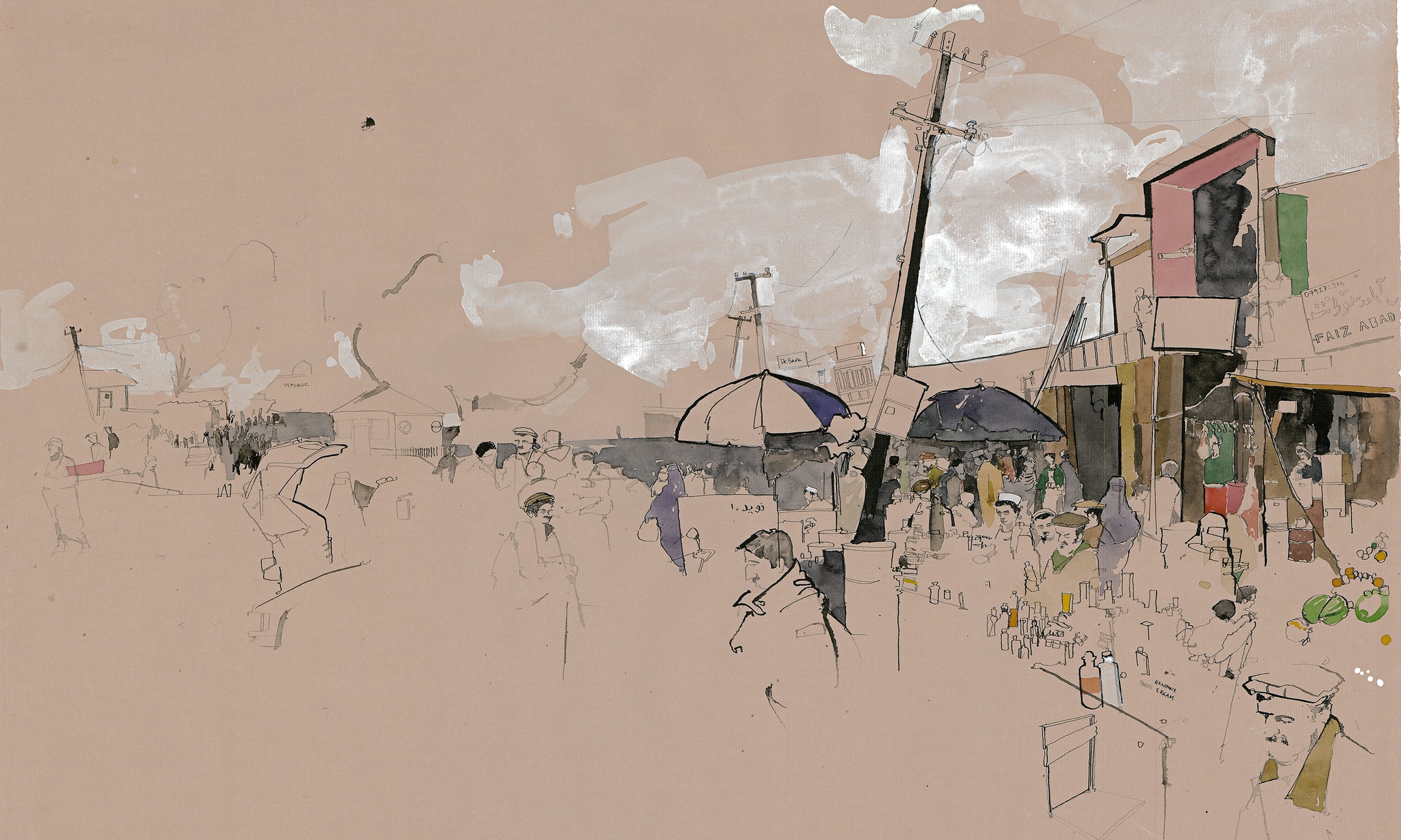 Tanks, bazaars and wheelchair basketball: everyday Afghanistan as seen by illustrator George Butler