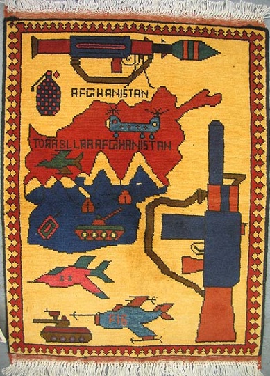 Drones, AK-47s and grenades: Afghan war rugs