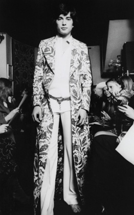 Thea Porter maxi coat made from Sheila Hudson's Persian print.
