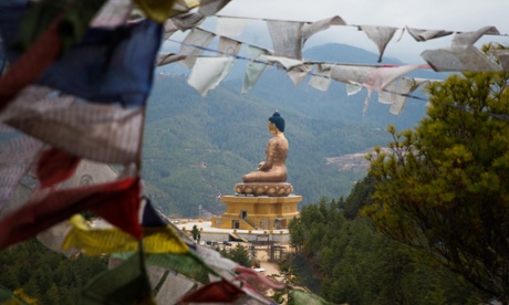 In Thimphu, an enormous Buddha overlooks the capital.