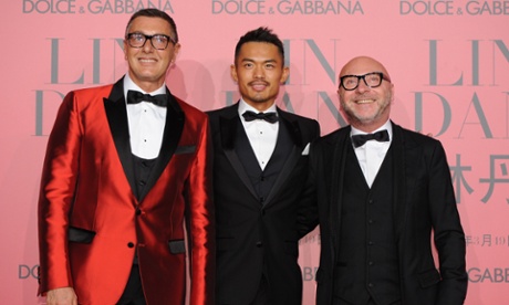 The pair with Chinese badminton player Lin Dan at a Dolce & Gabbana party in Shanghai this month as part of the global promotion of a brand with revenues of €759m last year.