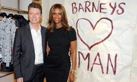 Iman and David Bowie at Iman's CFDA Fashion Icon Award at Barneys, in 2010.