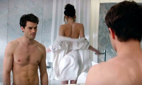 Jamie Dornan and Dakota Johnson in Fifty Shades Of Grey.