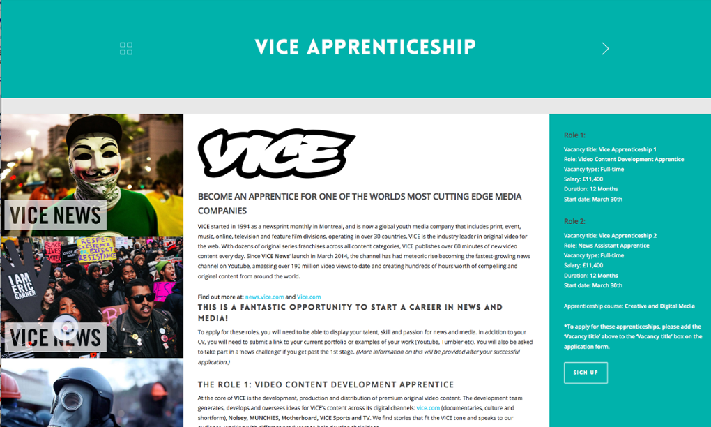 Vice apprenticeships: traffic highs, pay lows?