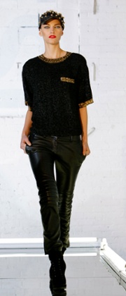 From the autumn/winter 2007 collection: T-shirt, baseball cap, too-cool-for-school leathers: Wang makes his mark as the prince of downtown cool