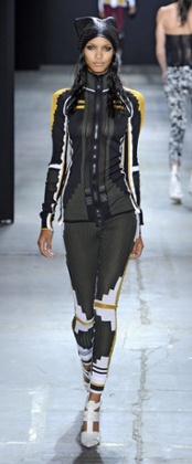 From the spring/summer 2012 collection: Zips, go-faster stripes and technical mesh fabrics star as the sports influence shines through