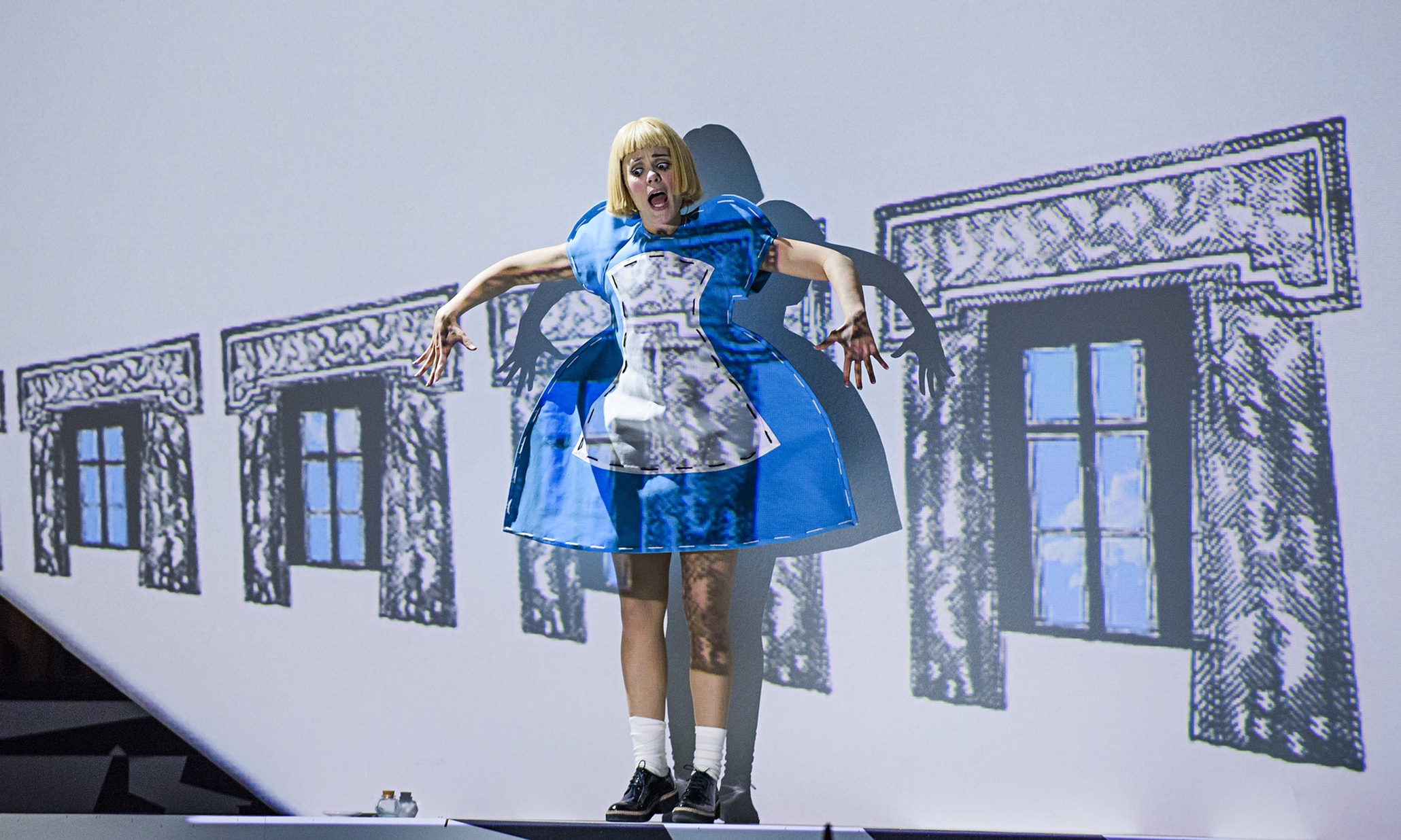 Alice in Wonderland review – Netia Jones’s ingenious staging can’t disguise dramatic flaws