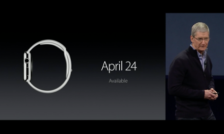 The Apple Watch launches 24 April.