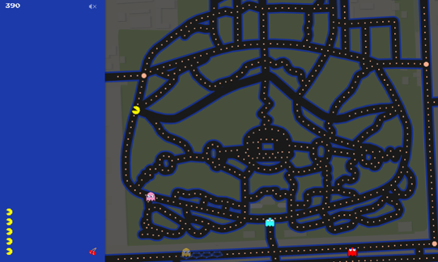 The best cities to play Pac-Man in Google Maps