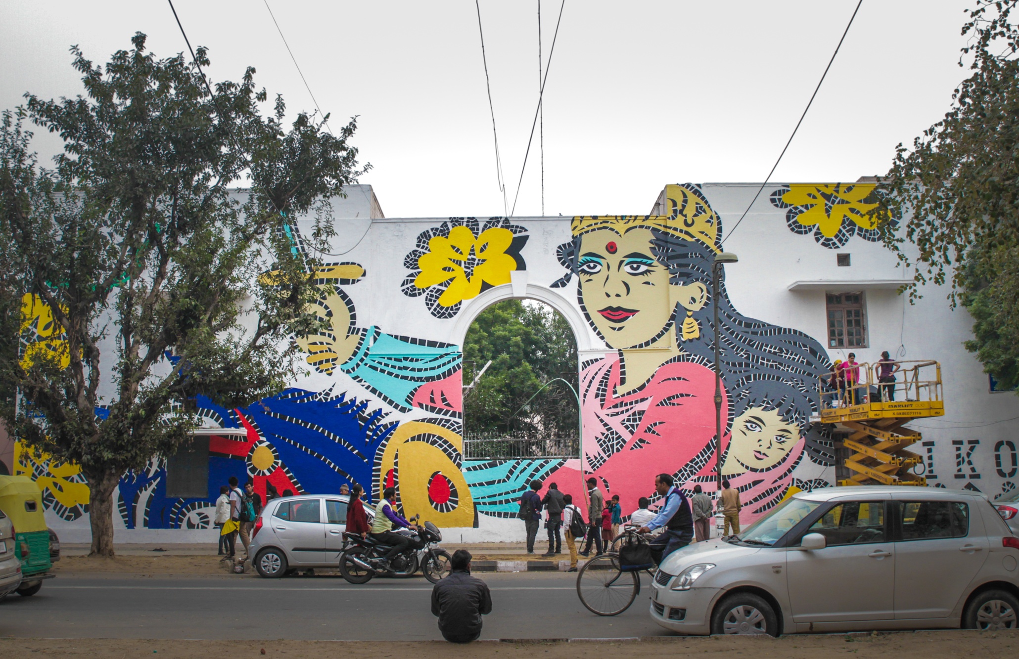 Feathers and feminism: global street artists transform Delhi - in pictures