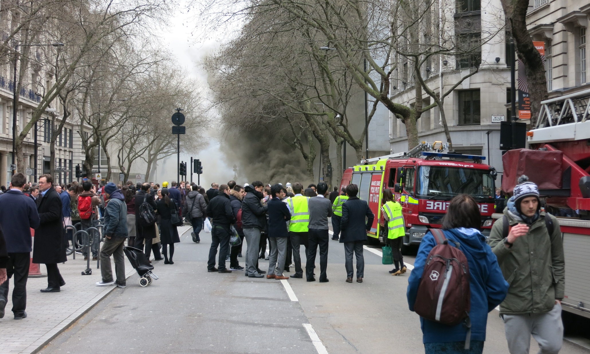Thousands evacuated as fire breaks out in central London – in pictures