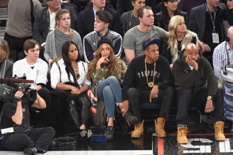 Beyonce and Jay Z at the 64th NBA All-Star game 2015 in February