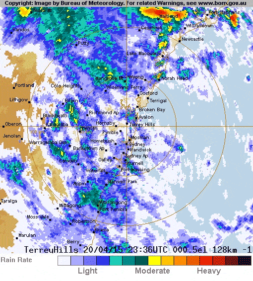 Rain radar sydney