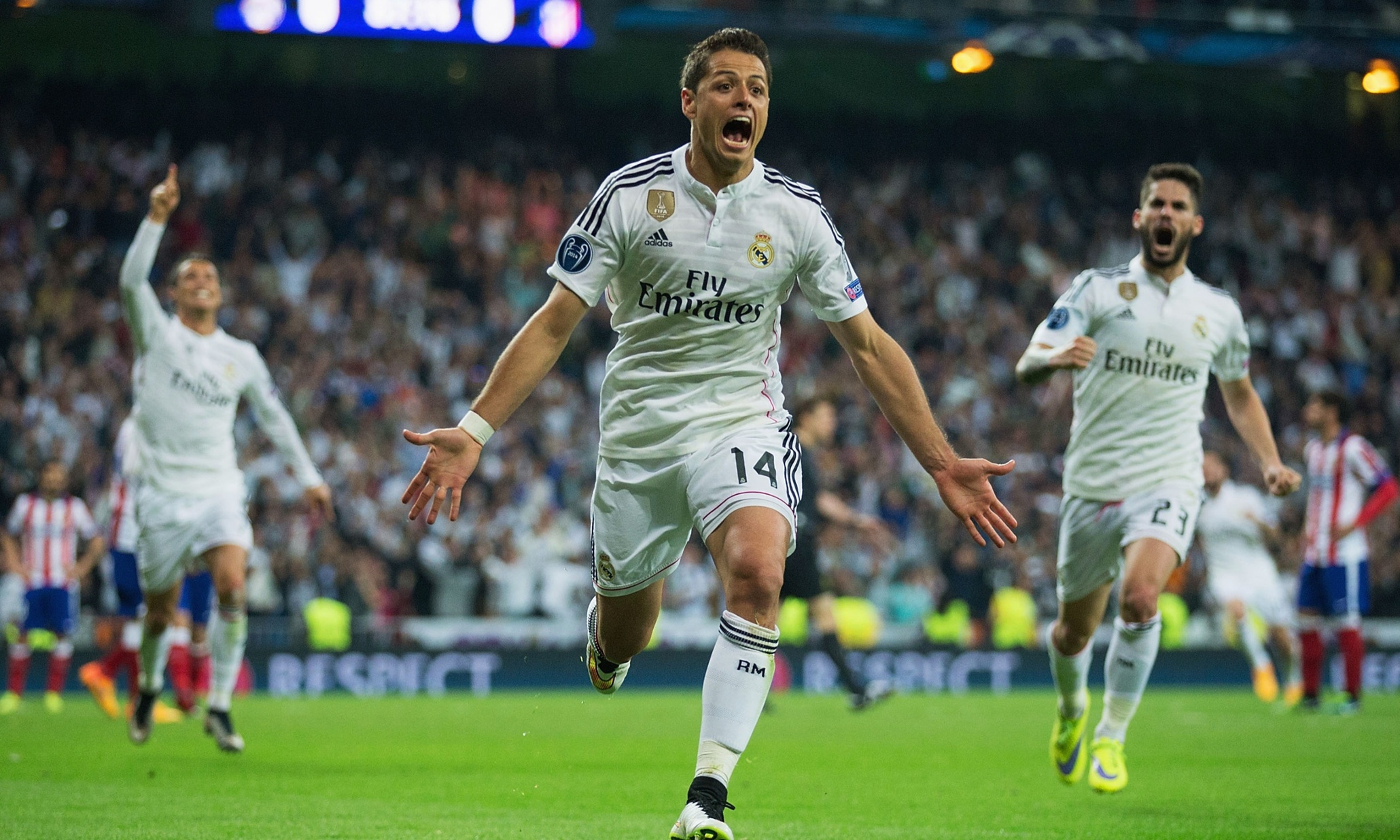 Real Madrid’s Javier Hernández breaks Atlético resistance at the last