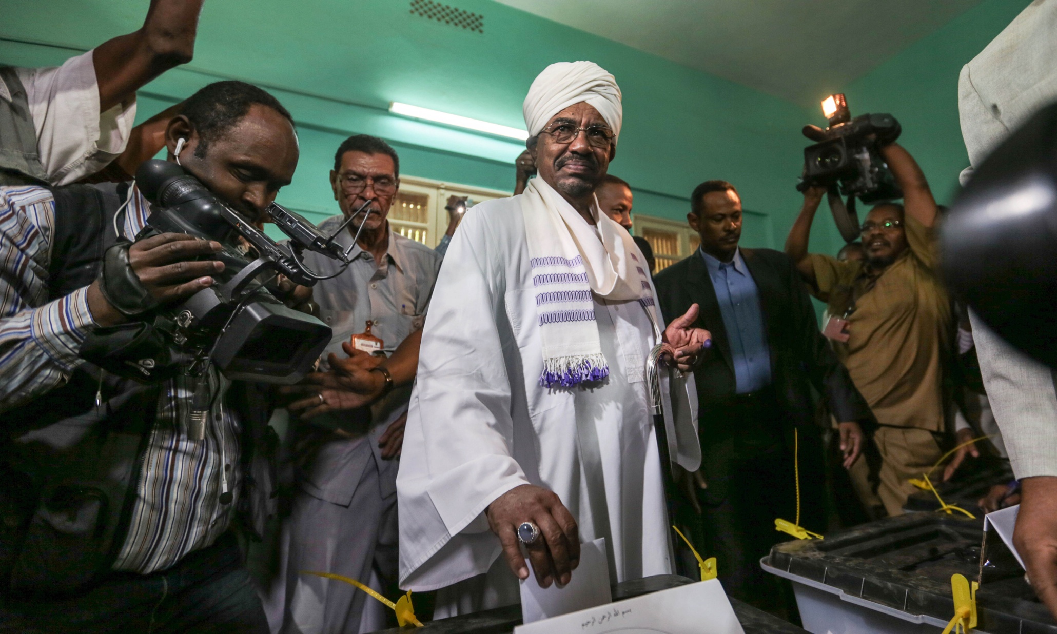 Sudan's Omar al-Bashir extends 26-year presidency with 94.5% of the vote