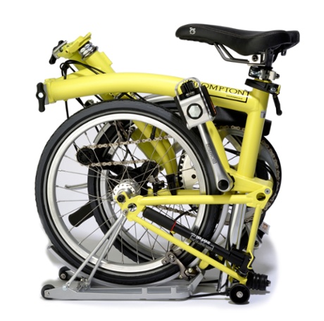 folded Brompton bike