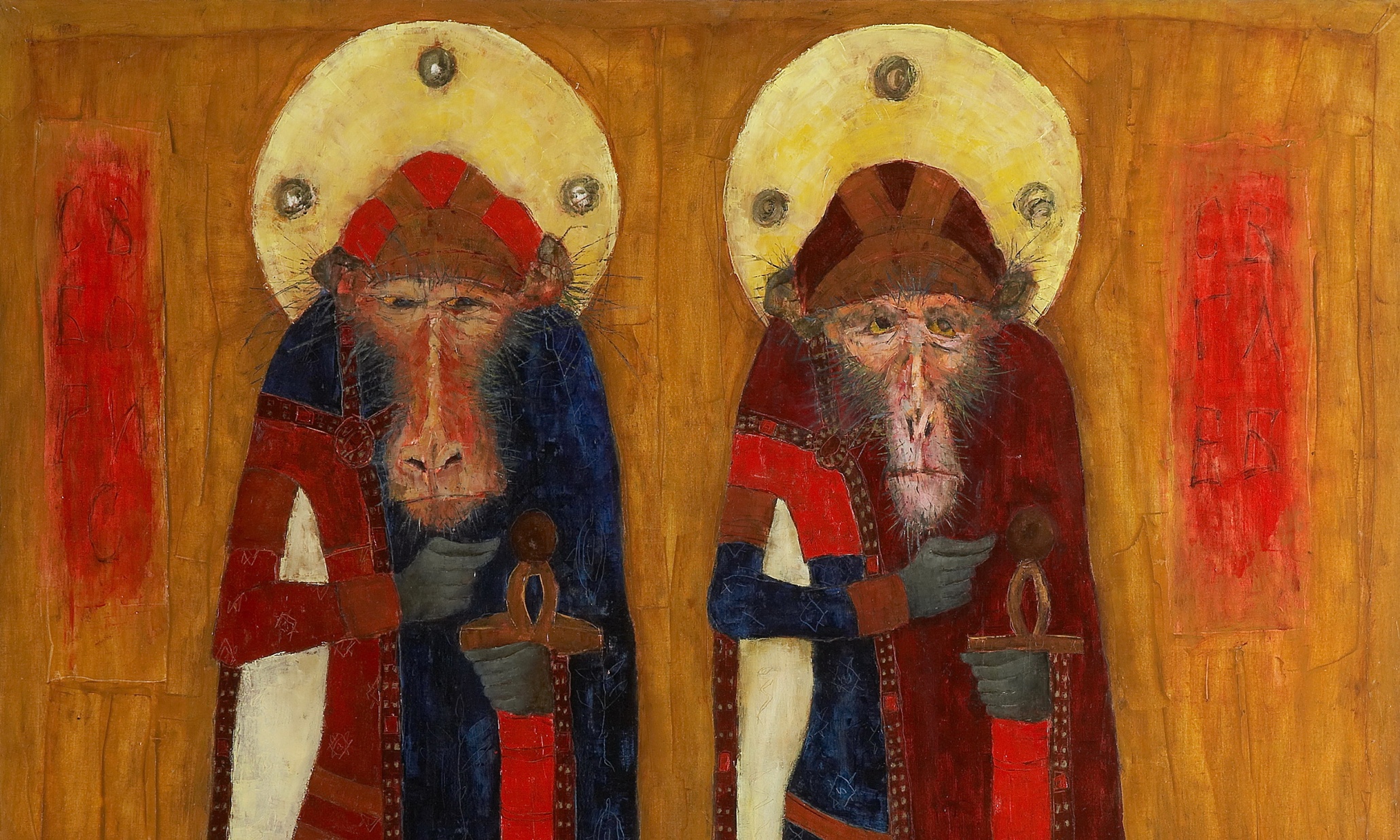 'Holy monkeys' not meant to rile Orthodox church, says Latvian artist