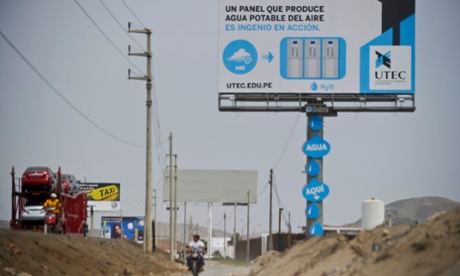 High hopes: one of the billboards that turns humidity into water.