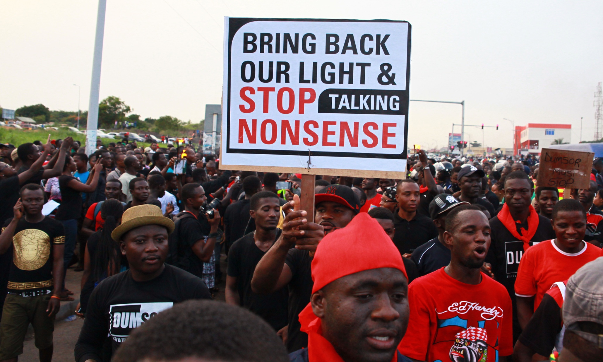 Ghana's celebrities lead protest marches against ongoing energy crisis