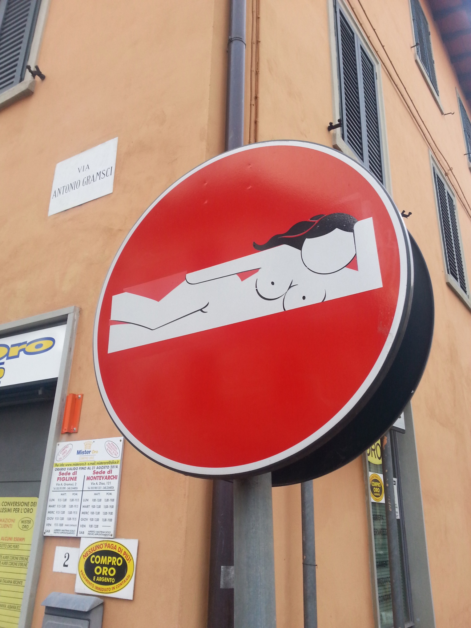 Turn left ... for love: Clet Abraham's hacked street signs – in pictures