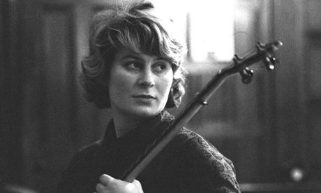 Shirley Collins recording in London, 1963.