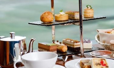 High tea at the Peninsula in Hong Kong. 