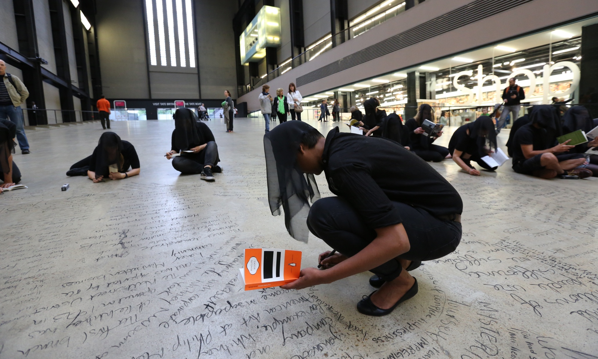 Climate activists leave Tate Modern after all-night protest against BP