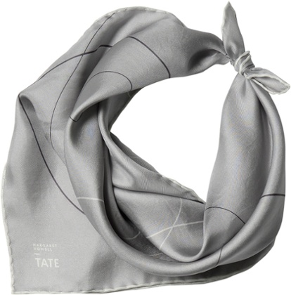 A scarf from the Tate range, with patterns inspired by a pebble found on a beach.