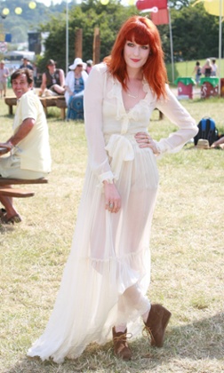 Florence Welch at Glastonbury in 2010