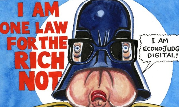 Steve Bell on Michael Gove and legal aid – cartoon