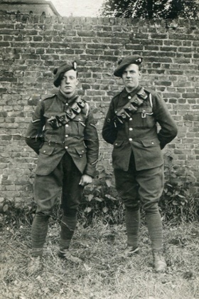 The full photograph of Ruth Watson's lucky grandfather, Henry McDonald, right, and her great uncle Andrew, his younger brother, in 1915.