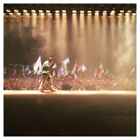 Sneaky pic from on stage! #Glastonbury