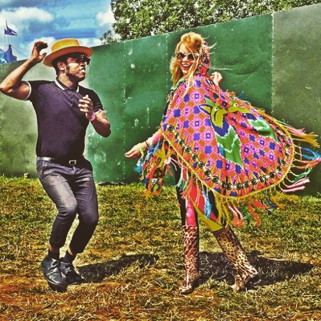 Living life and being free at Glastonbury with my bestie @tyvintagetrouble