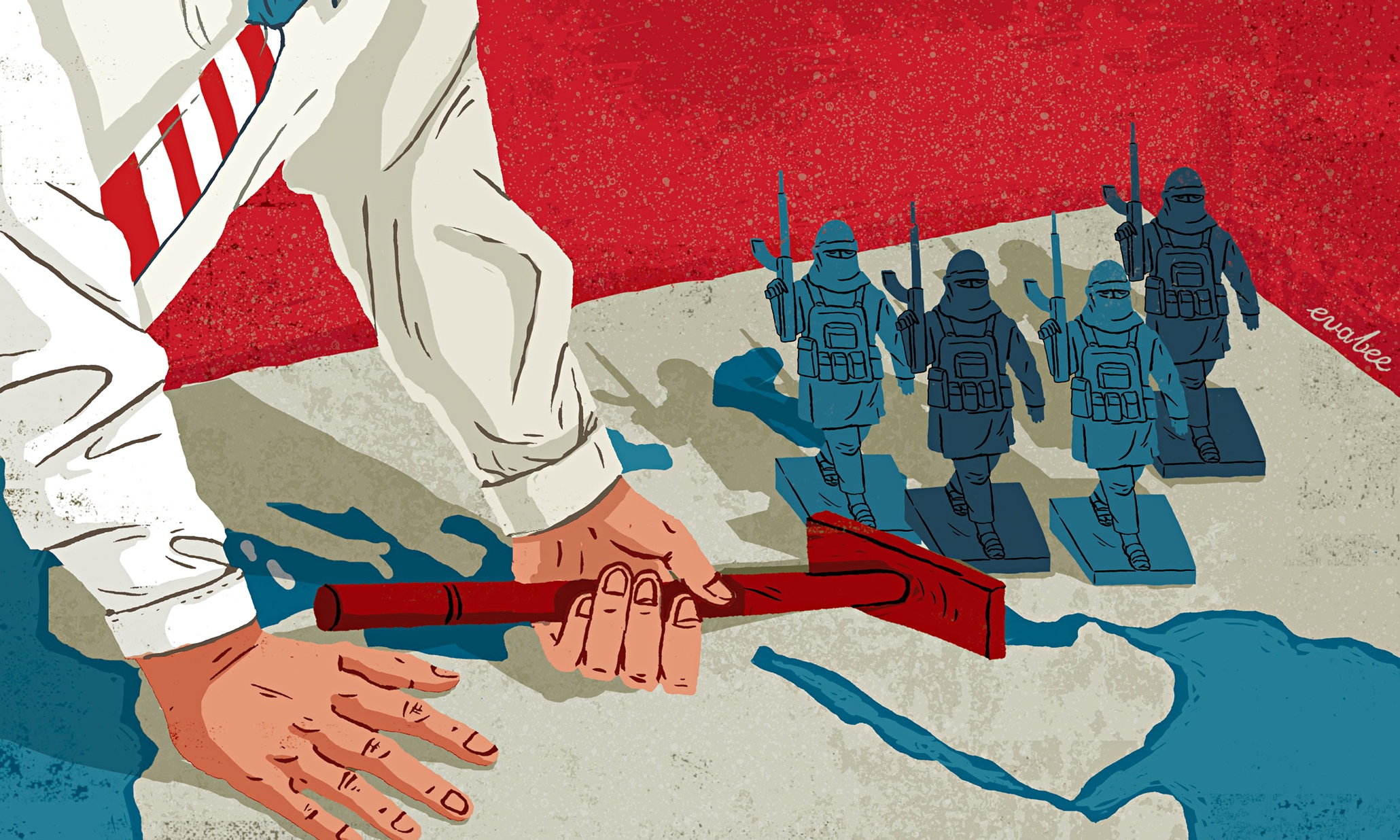 Советское международное право. Военный конфликт арт. Политика иллюстрации.